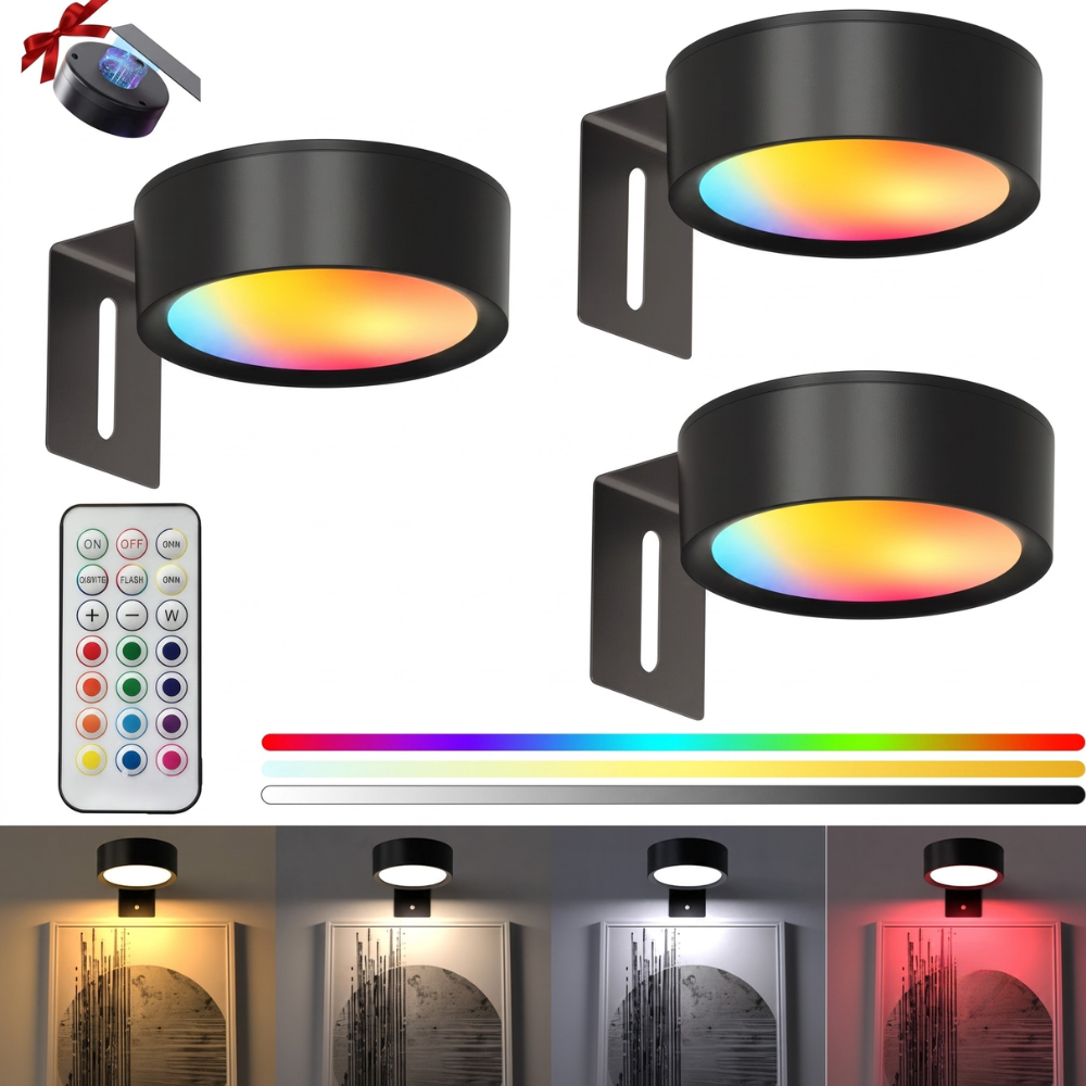 Rechargeable LED Magnetic Wall Lamp for Art Display