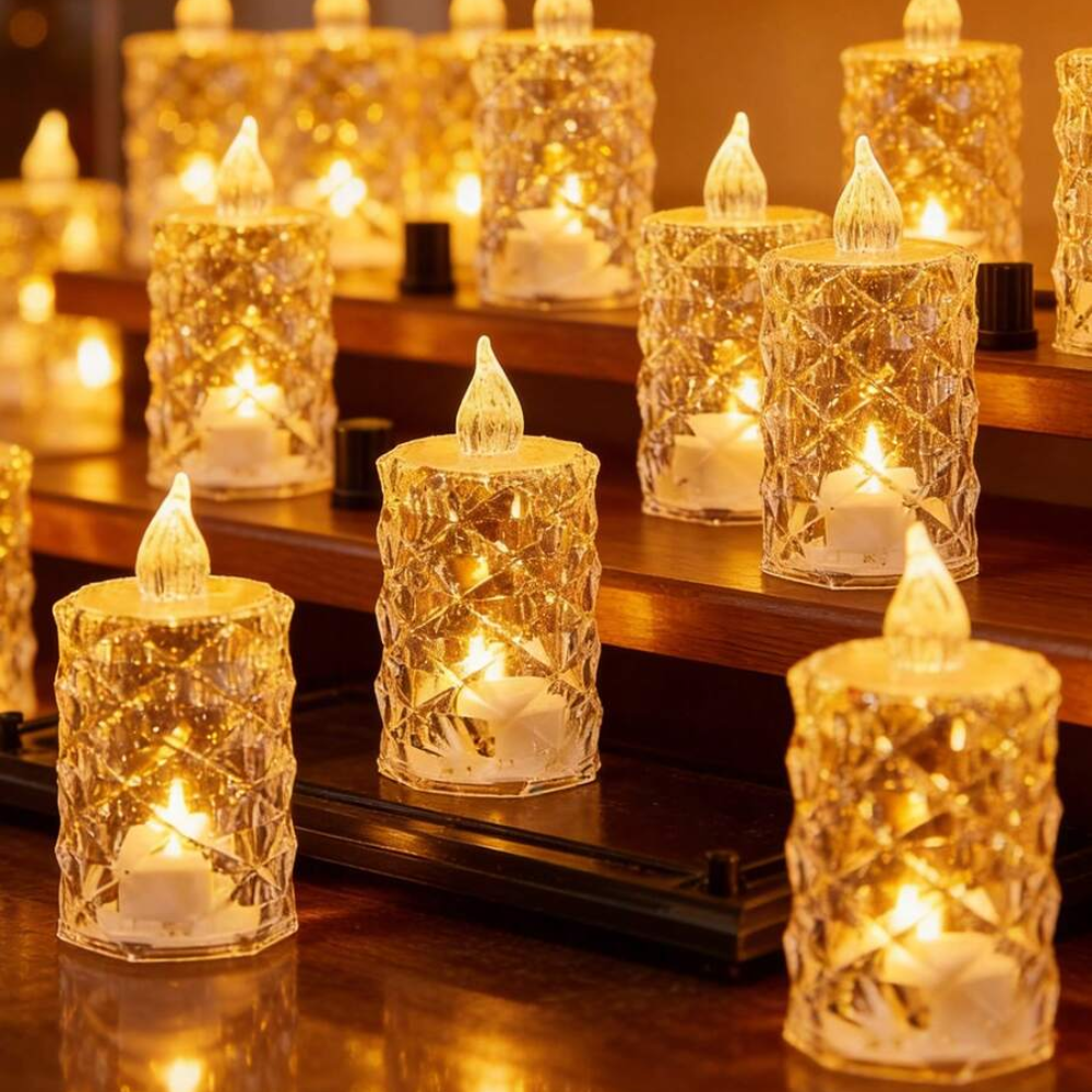 Flameless LED Tea Light Candles For Wedding And Home Decor