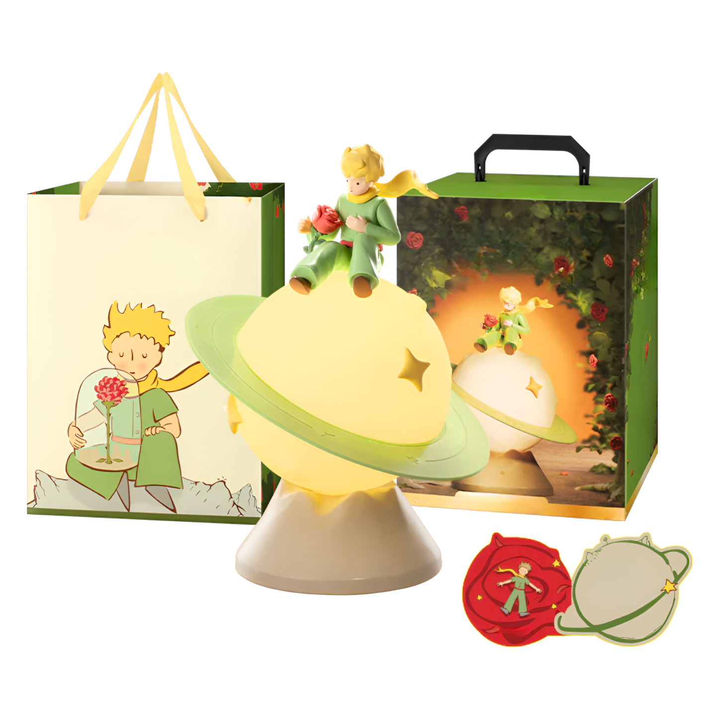 Rotating Rose Planet Decorative Night Light Lamp