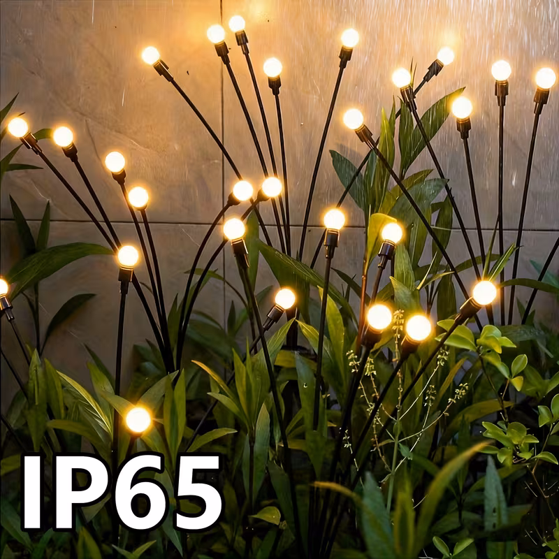 8 pack solar lawn firefly lights each bulb 8   brightness ip65 splash proof add led firefly   garden decorative lights venue ramadan festival decorative lights 5