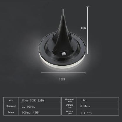 Solar LED Pathway Disk Lights - Solar Flame Torch