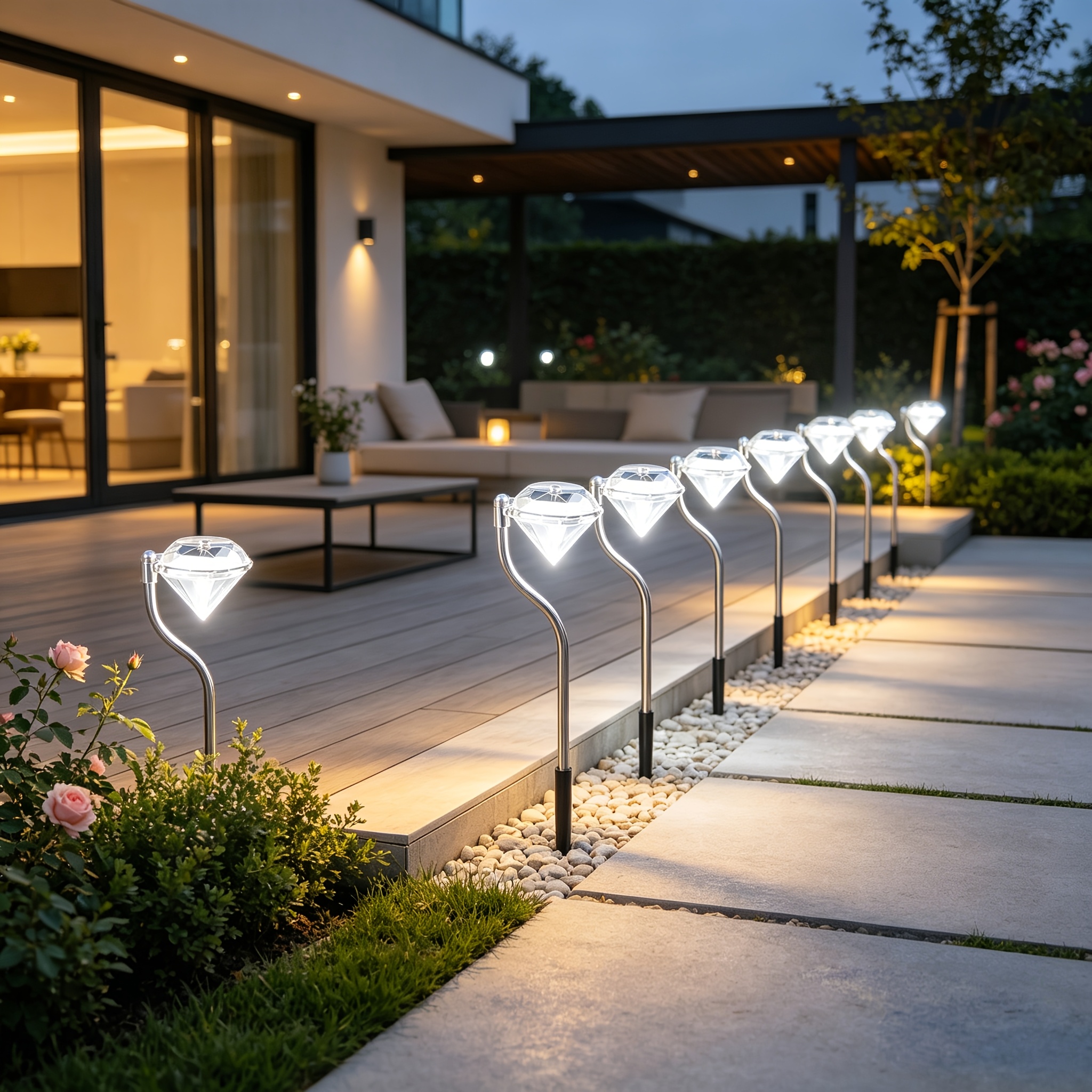 Diamond Landscape Solar Lights For Garden Yard And Walkways