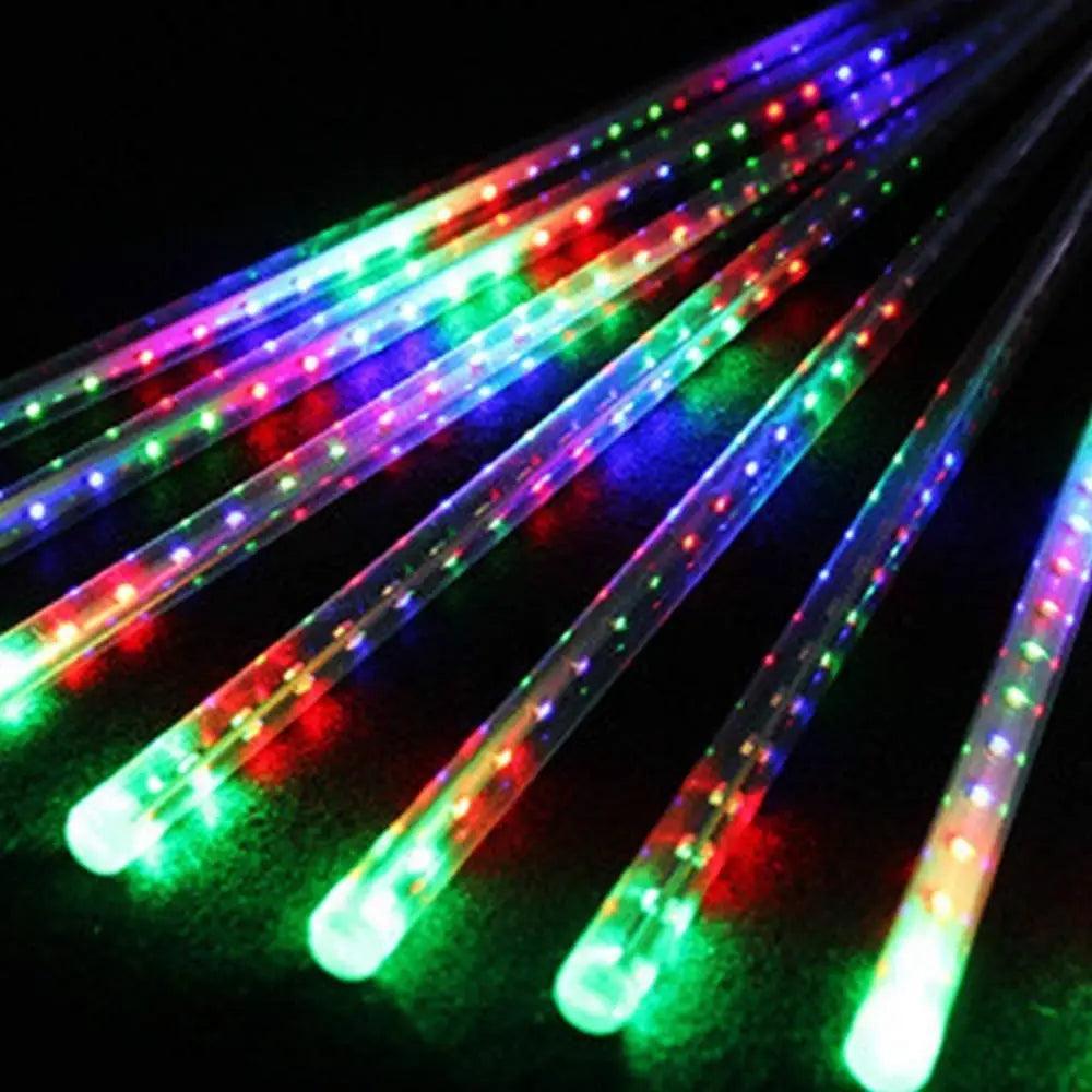 Raindrop Tubes String Lights - Solar Flame Torch