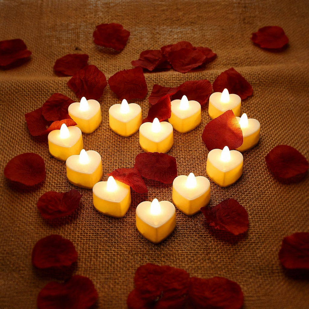 Cordate Shaped Flameless Led Candle Light 