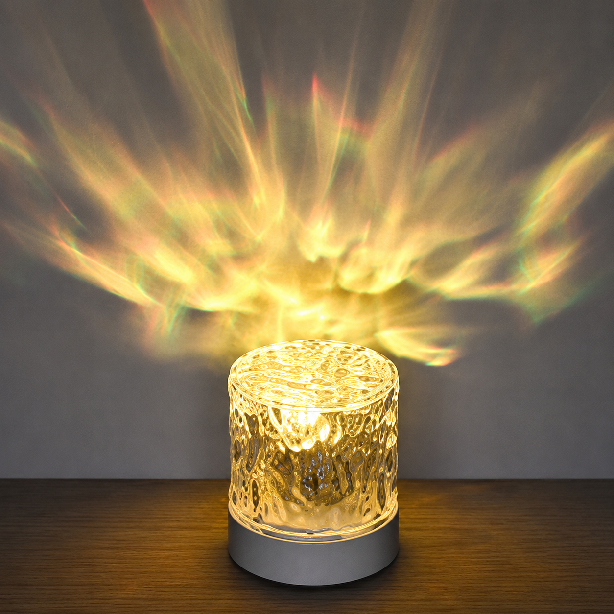 USB Powered RGB Water Wave Projection Bedside Lamp For Bedroom Decor