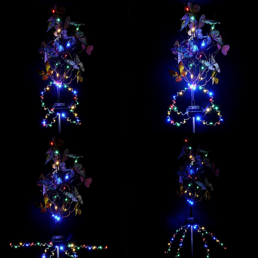 Solar Fiber Christmas Tree Outdoor Pathway Light