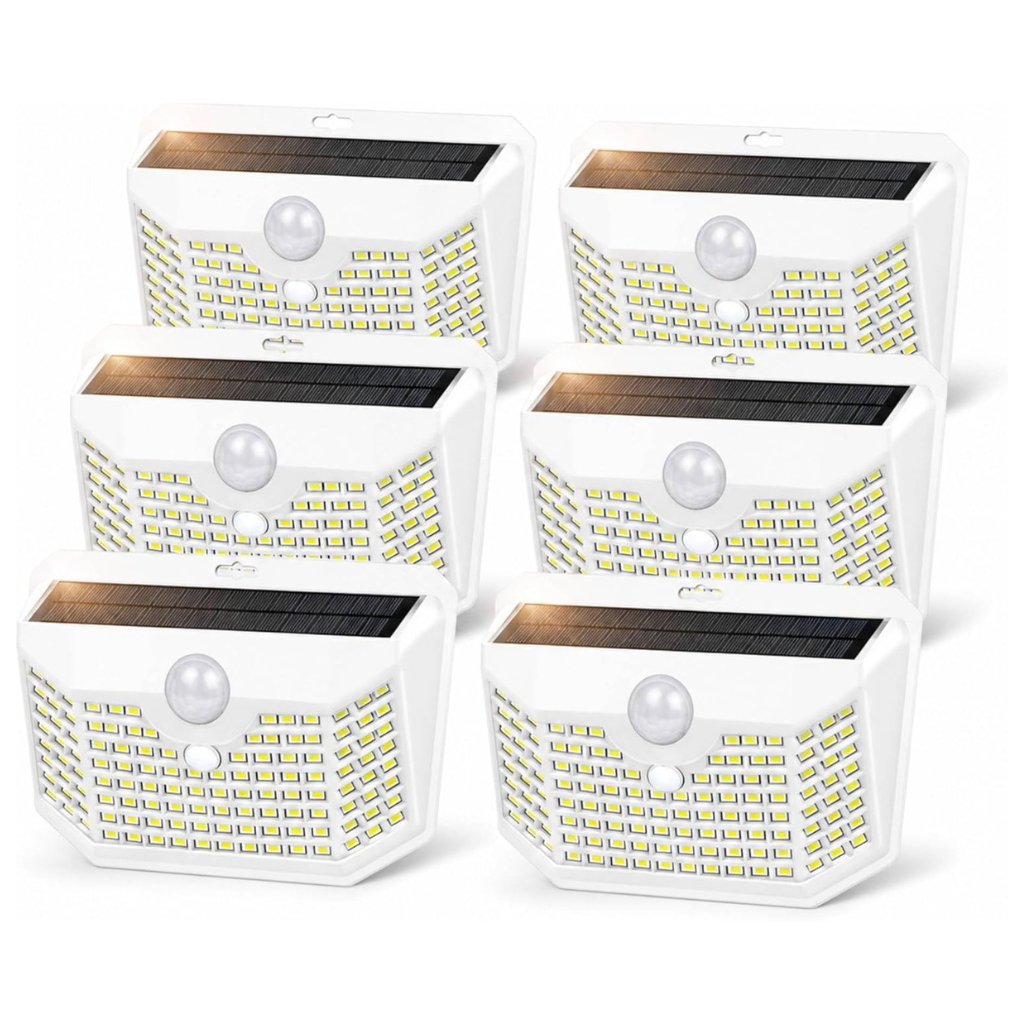 Outdoor Waterproof 120 LED Solar IP65 Wall Light With Motion Sensor And 3 Lighting Modes