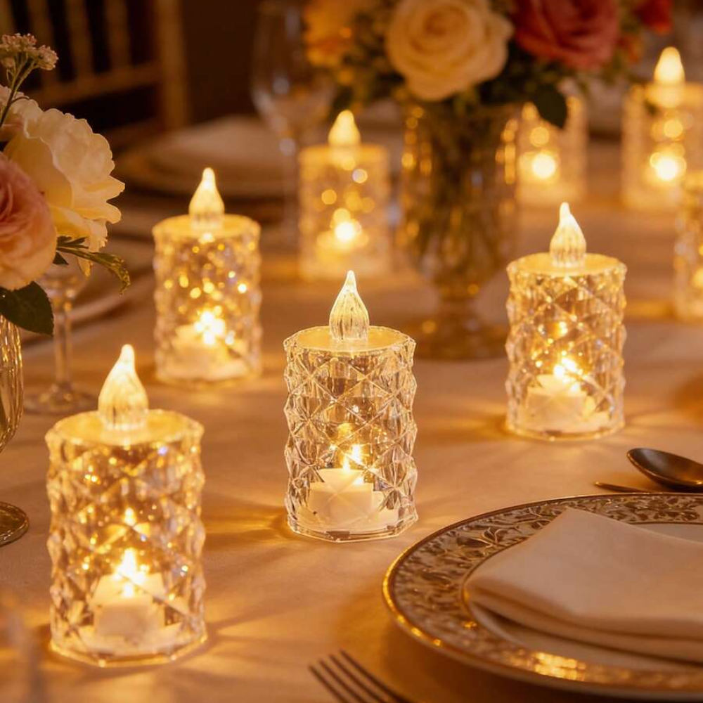 Flameless LED Tea Light Candles For Wedding And Home Decor