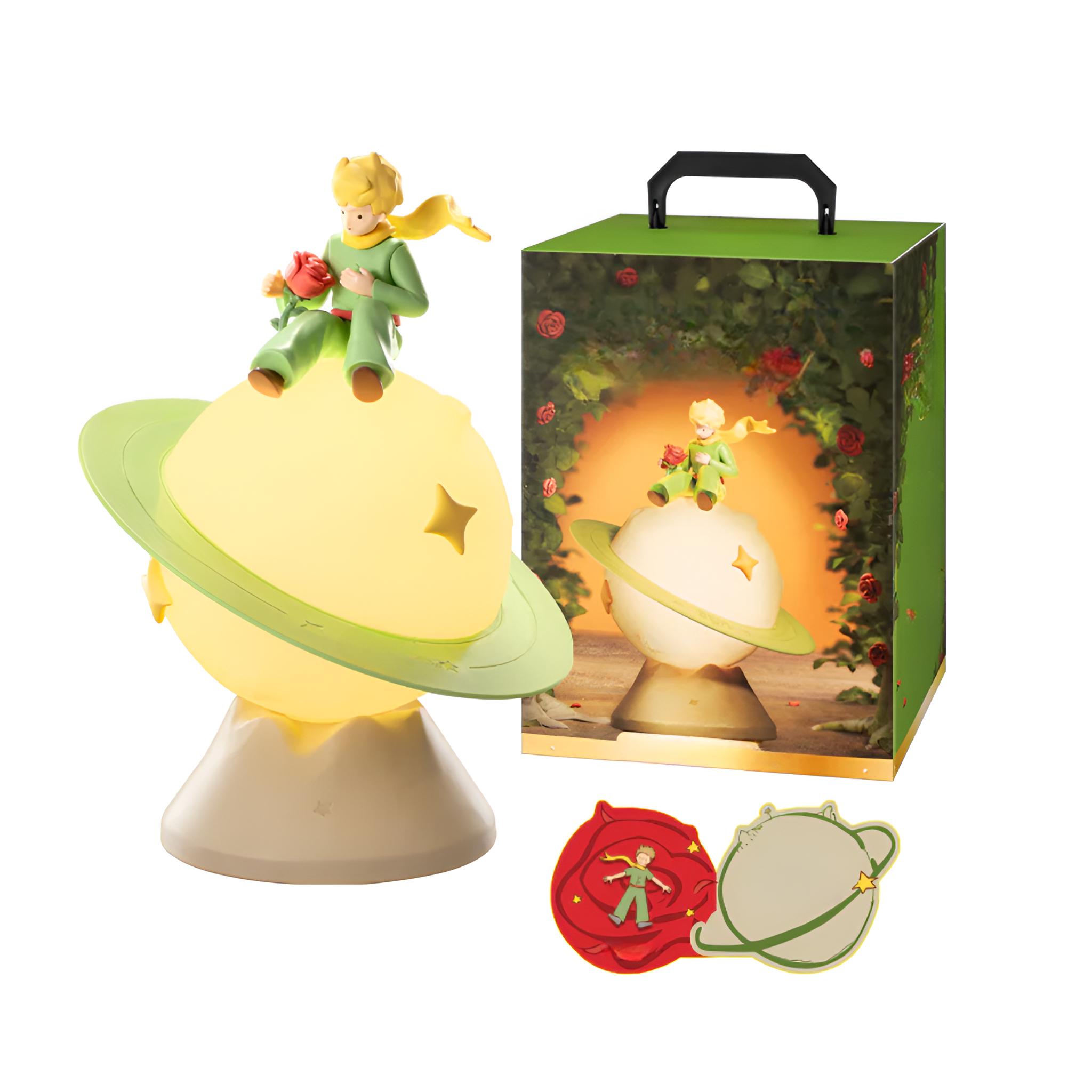 Rotating Rose Planet Decorative Night Light Lamp