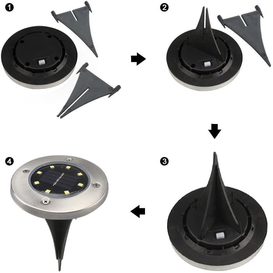 Solar LED Pathway Disk Lights - Solar Flame Torch