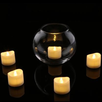 Realistic and Bright Flickering Bulb Battery Operated Flameless LED Tea Light for Seasonal & Festival Celebration - Solar Flame Torch