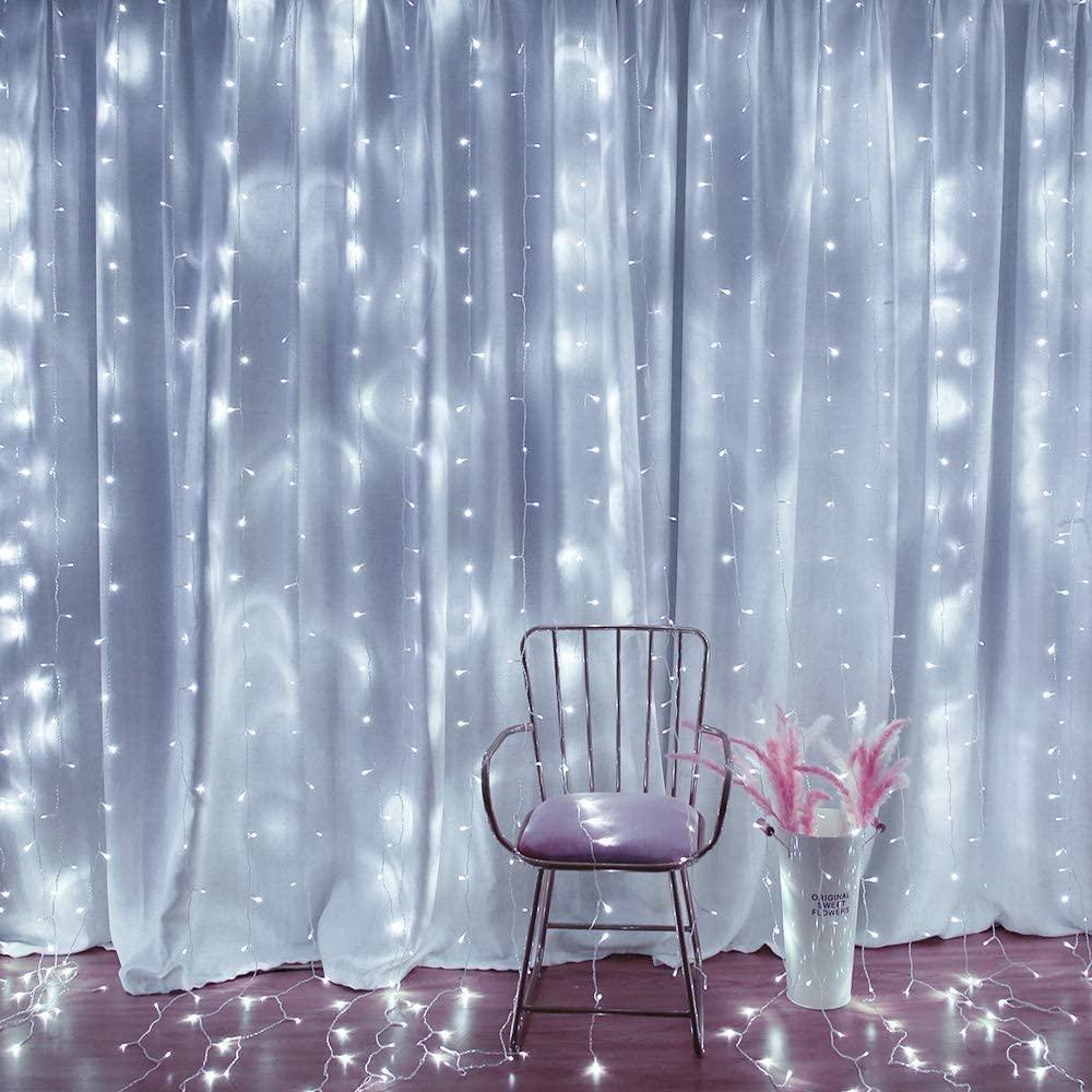USB LED Curtain Light - Solar Flame Torch