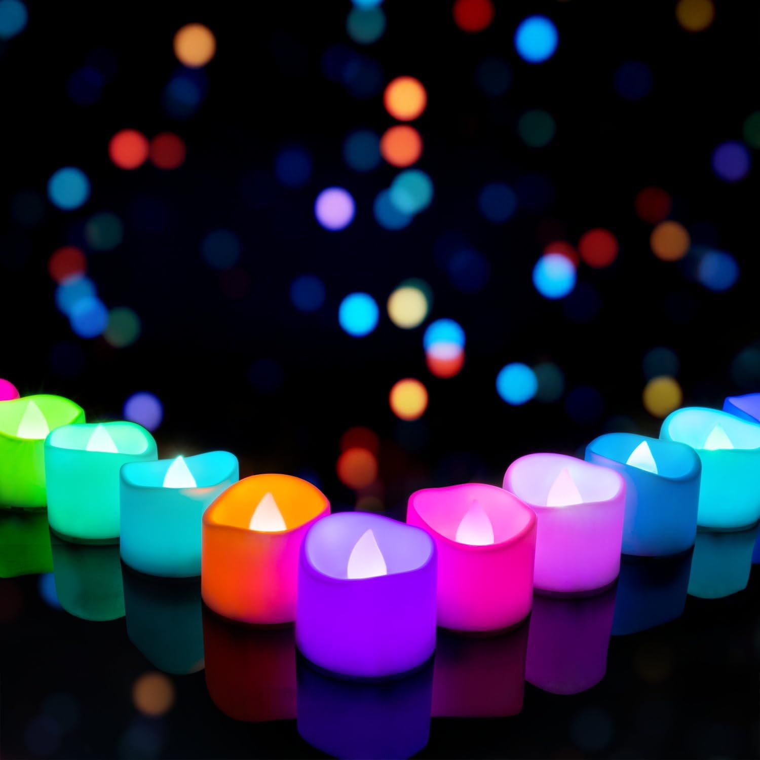 Battery Operated Flickering LED Tea Lights For Wedding Table And Indoor Decorations