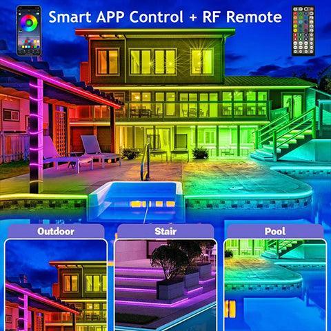 Smart Rainbow LED Outdoor Light - Solar Flame Torch