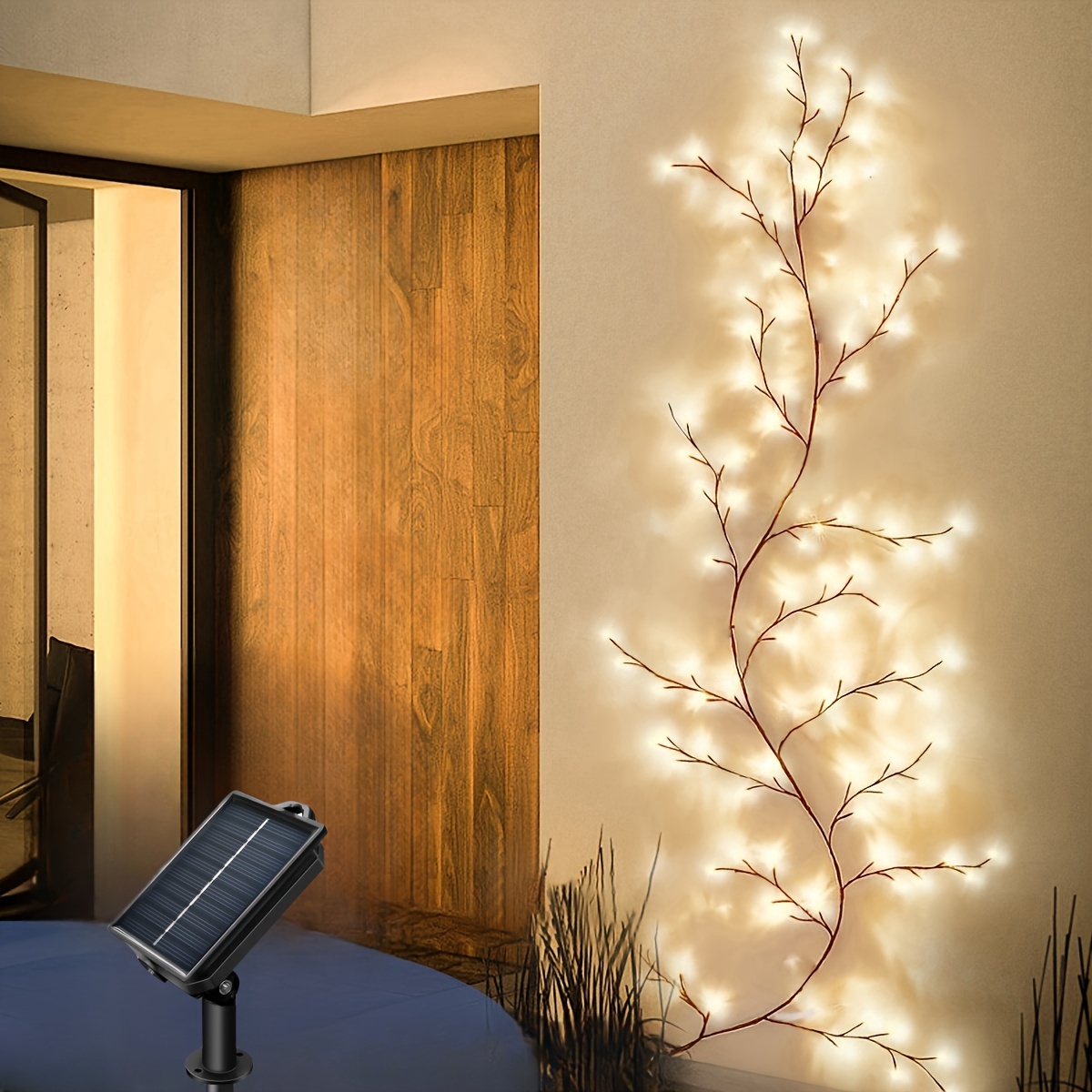 Indoor And Outdoor Willow Vine Wall Decor Light