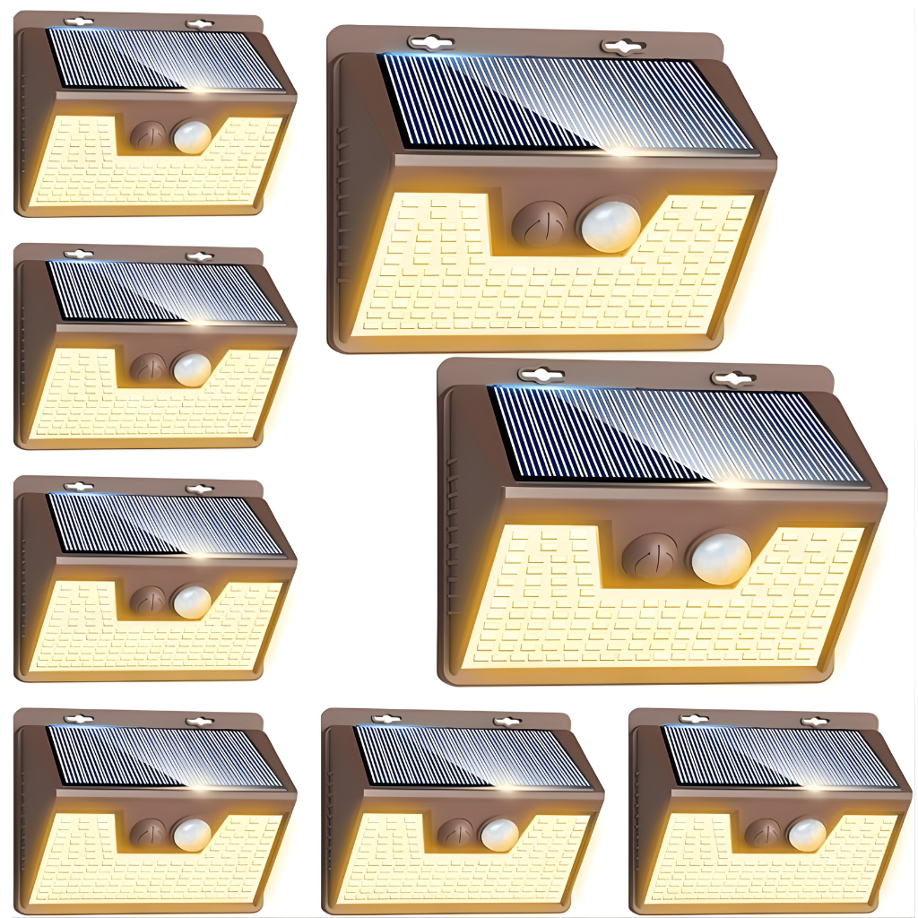 140LED Solar Security Fence Lights For Wall Garden Yard Outside