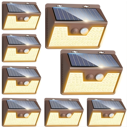140LED Solar Security Fence Lights For Wall Garden Yard Outside
