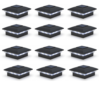 Dual Mode Waterproof Solar Post Cap Lights for Outdoor Fence