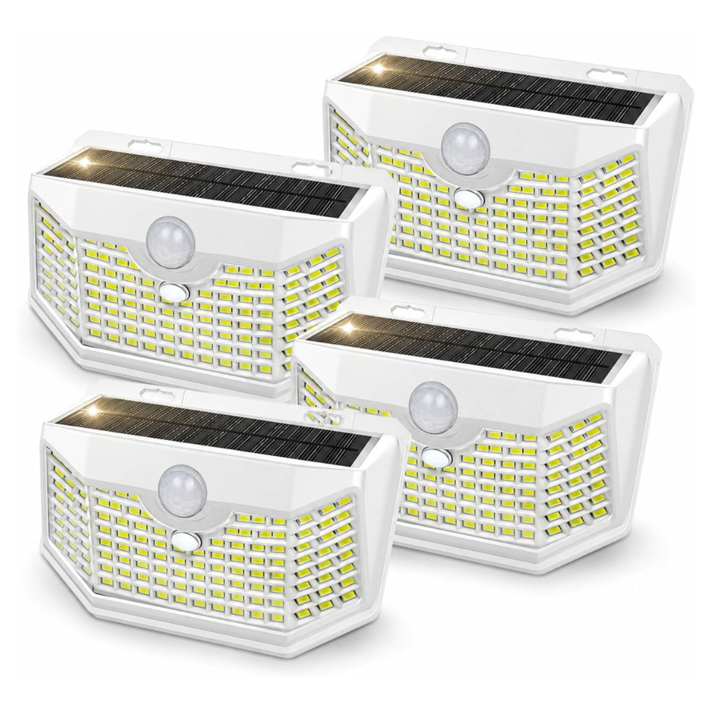 Outdoor Waterproof 120 LED Solar IP65 Wall Light With Motion Sensor And 3 Lighting Modes