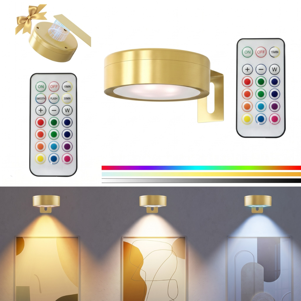 Rechargeable LED Magnetic Wall Lamp for Art Display