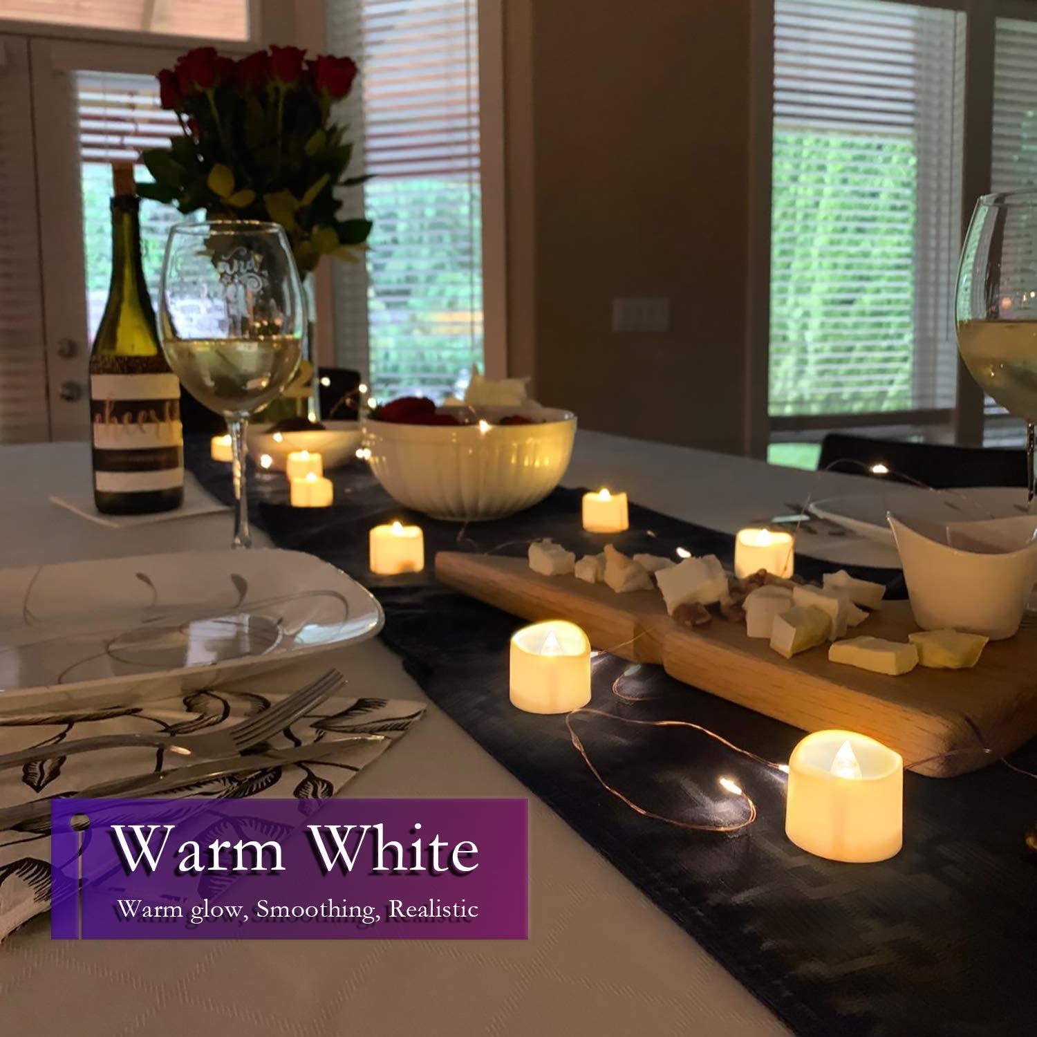 Electric LED Tealight Candles-Solar Flame Torch