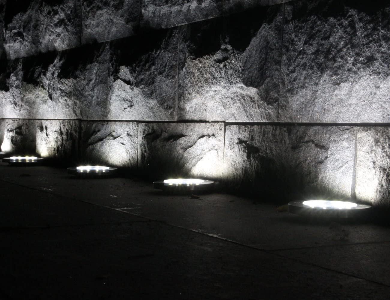 Solar LED Pathway Disk Lights - Solar Flame Torch