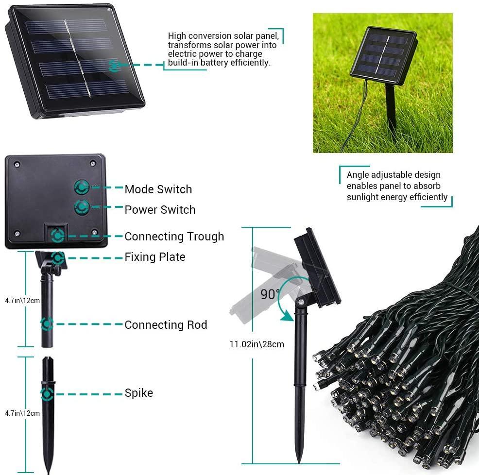 Solar Powered Fairy Lights 17M 100 Lights - Solar Flame Torch