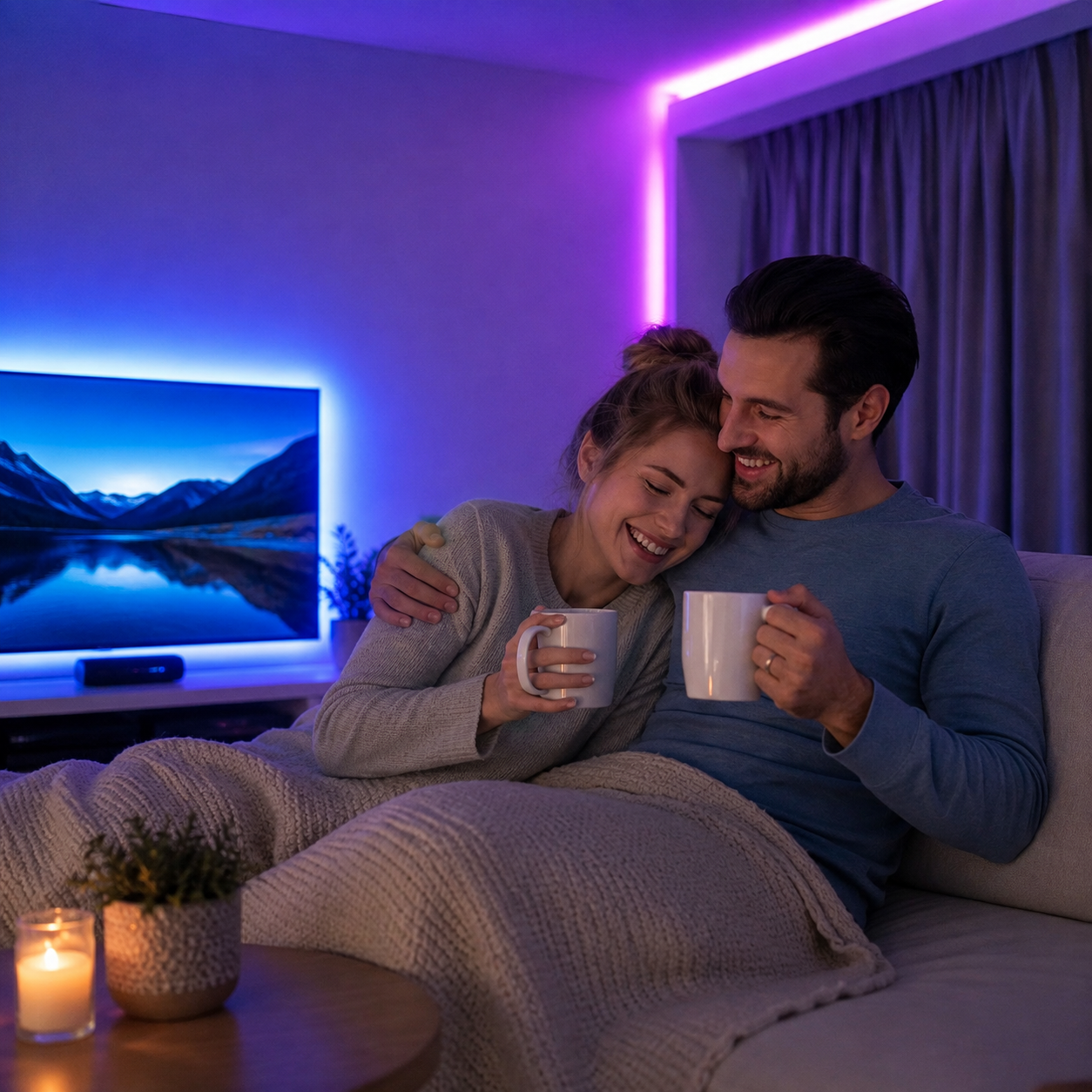 One Set 196 Inch LED TV Backlight With 8 Color Dimmable Modes