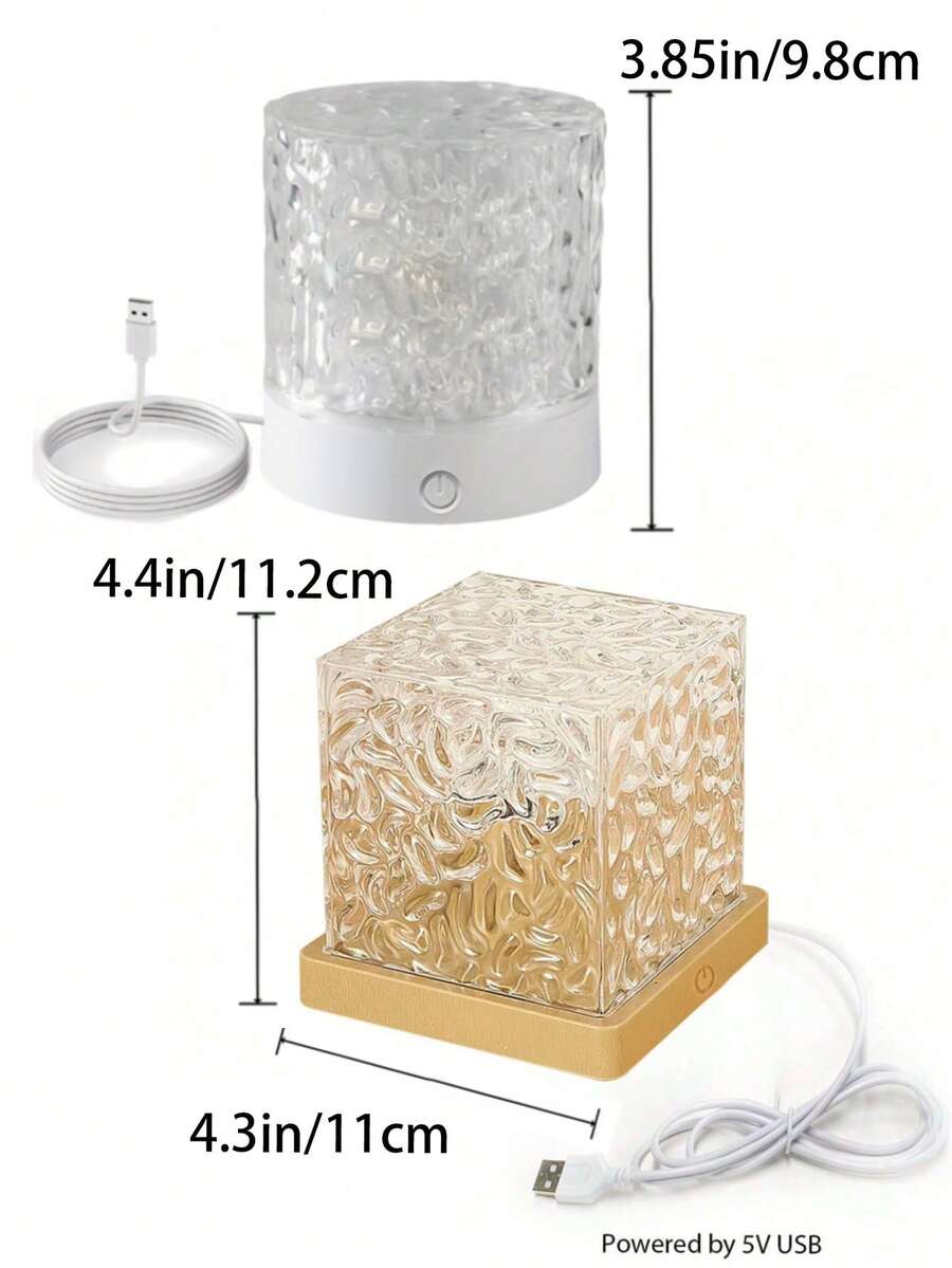 1pc USB Powered Dynamic Lighting Effect RGB Bedside Lamp, Cylindrical Water Wave Design, Bedroom Ambiance Lighting, Projection Lamp, USB Port, 3 Colors/16 Colors Options, Rotatable Light, Suitable For Birthday Photos, Outdoor Camping, Bedroom, Room, Corridor, Home Decor, Christmas Decor, Christmas Lights, Christmas, Home Decor Living Room, Lamp, Lighting - Water Ripple Projection - View 12