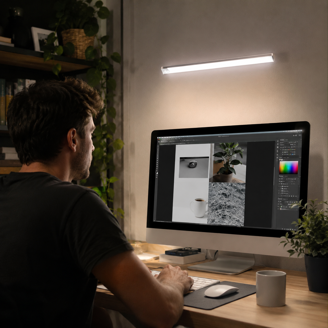 Motion Sensor LED Night Light With 3 Temperatures And USB Charging