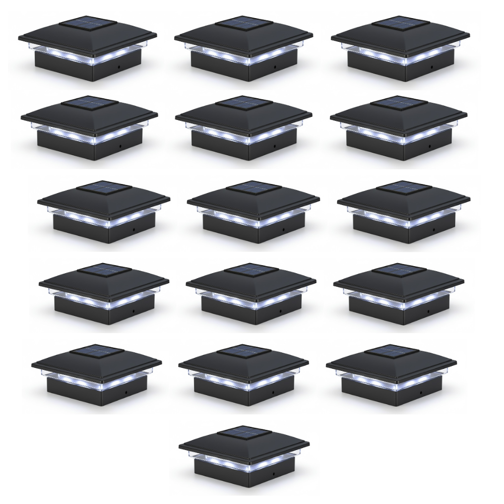 Dual Mode Waterproof Solar Post Cap Lights for Outdoor Fence