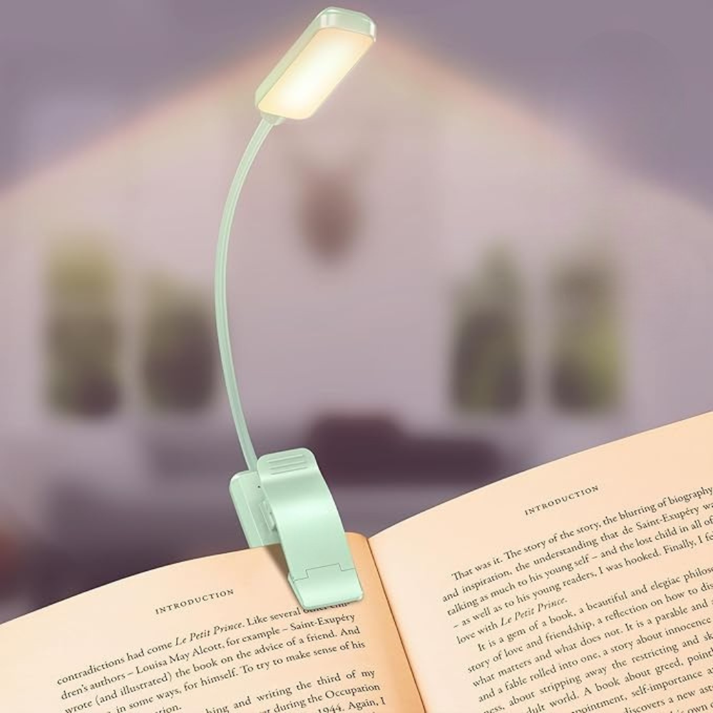 Rechargeable Clip On LED Reading Light-Solar Flame Torch