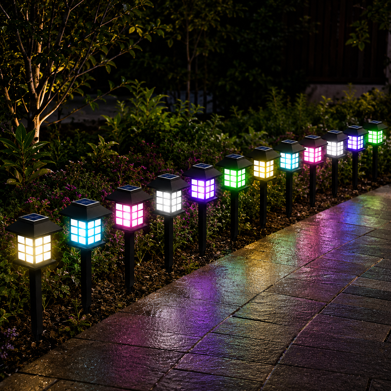 Solar LED Pathway Lights For Garden And Driveway Decor