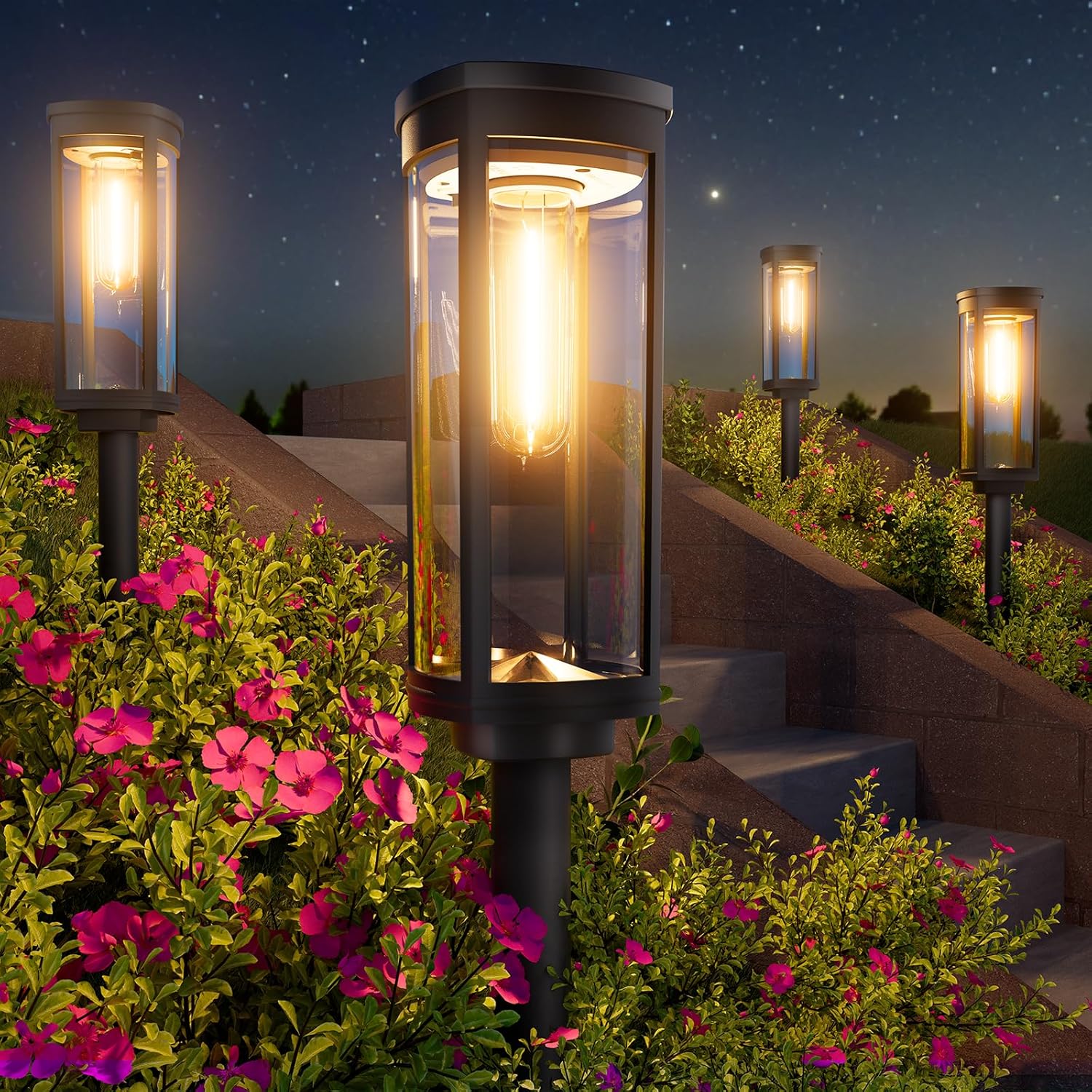 Solar LED Waterproof Pathway Outdoor Lights