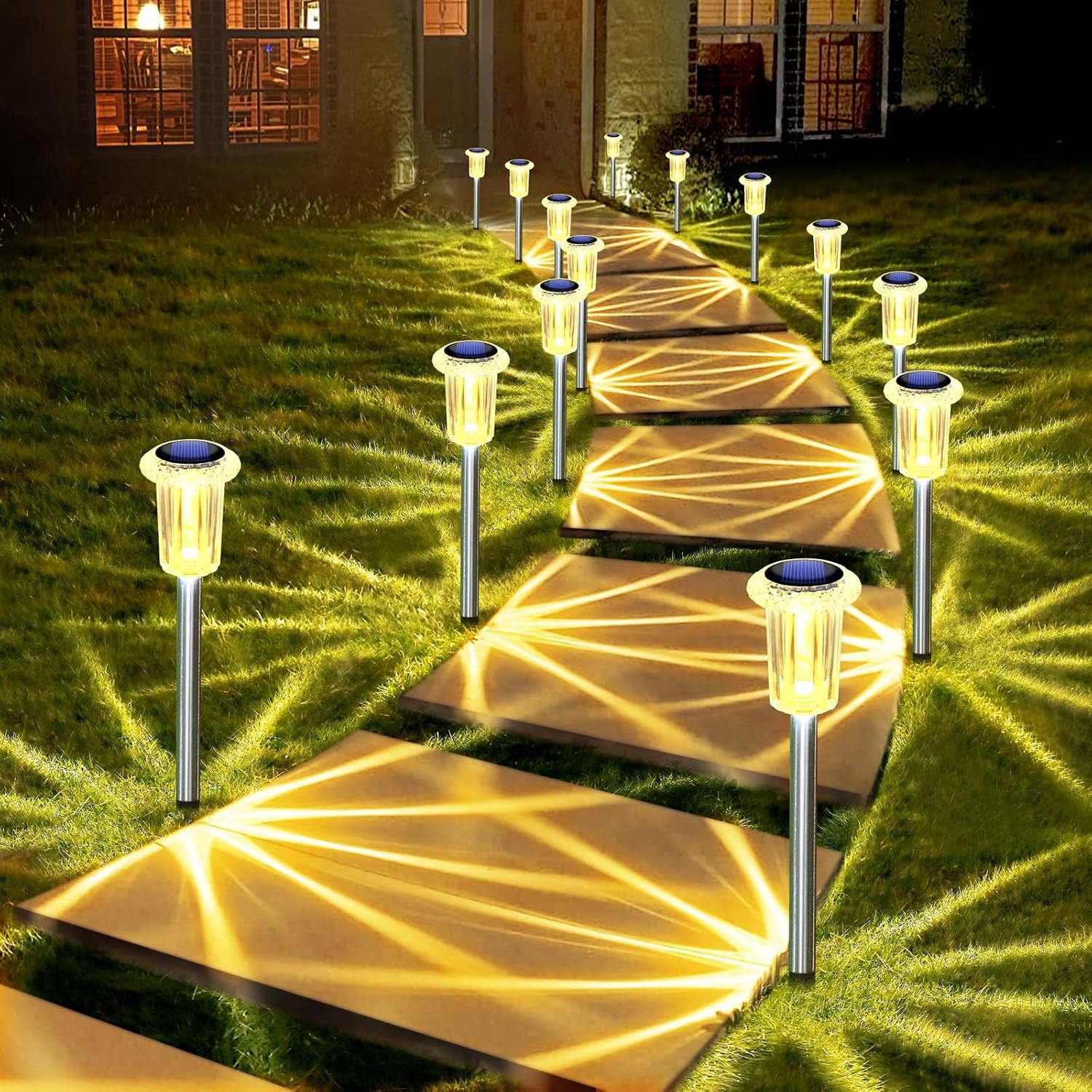 Outdoor Solar Waterproof LED Stake Pathway Lights