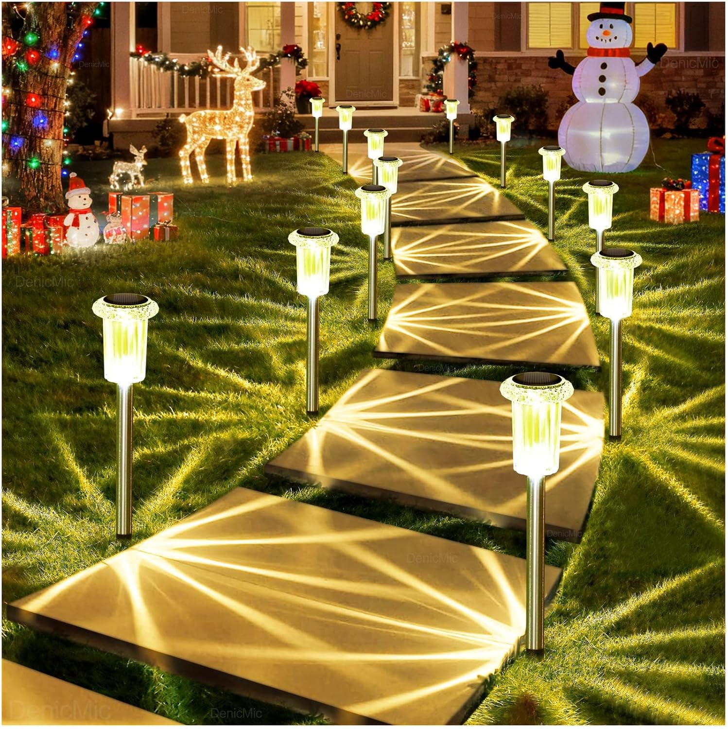 Outdoor Solar Waterproof LED Stake Pathway Lights
