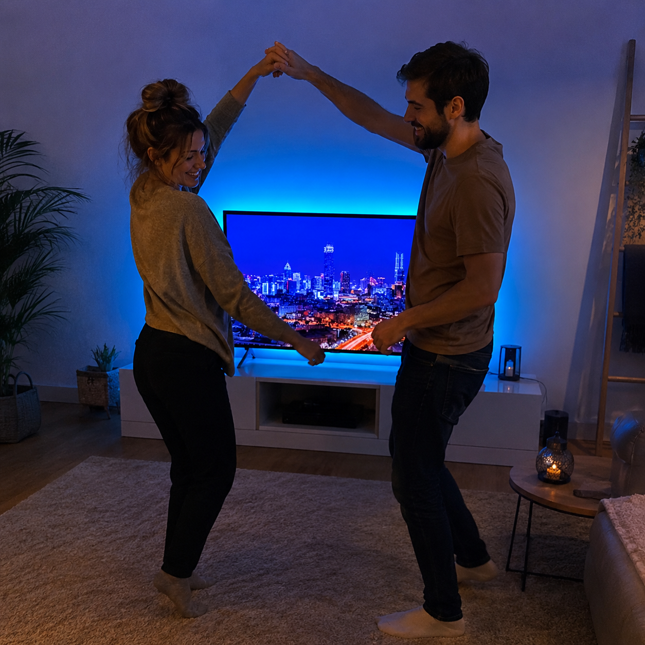 One Set 196 Inch LED TV Backlight With 8 Color Dimmable Modes