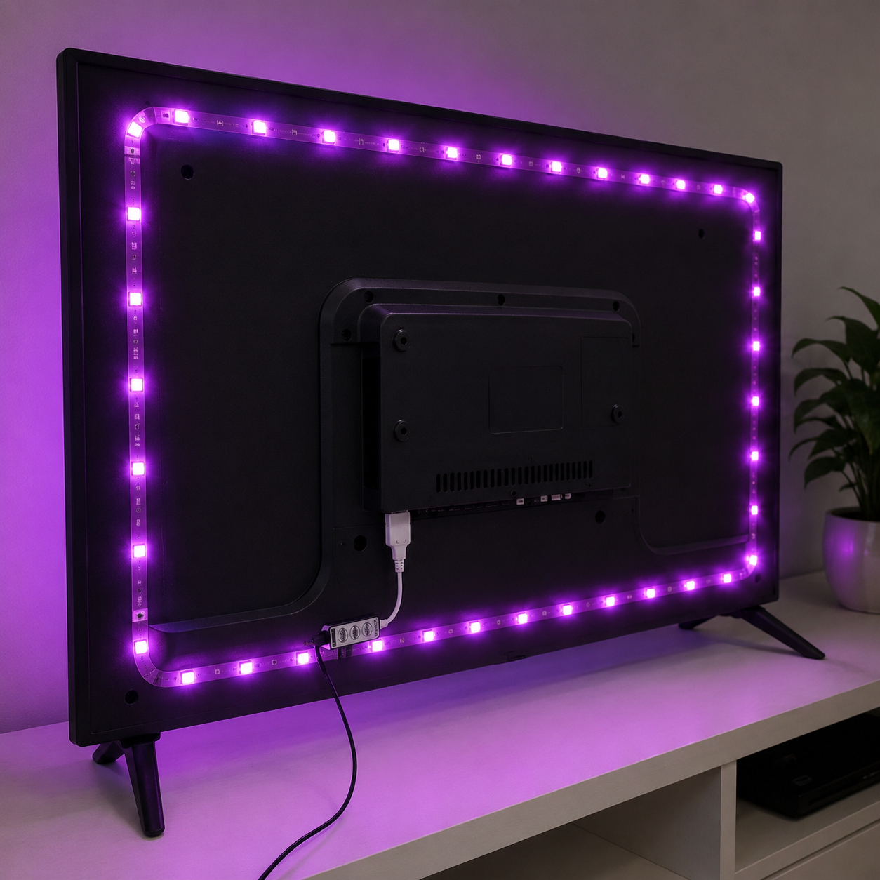 One Set 196 Inch LED TV Backlight With 8 Color Dimmable Modes