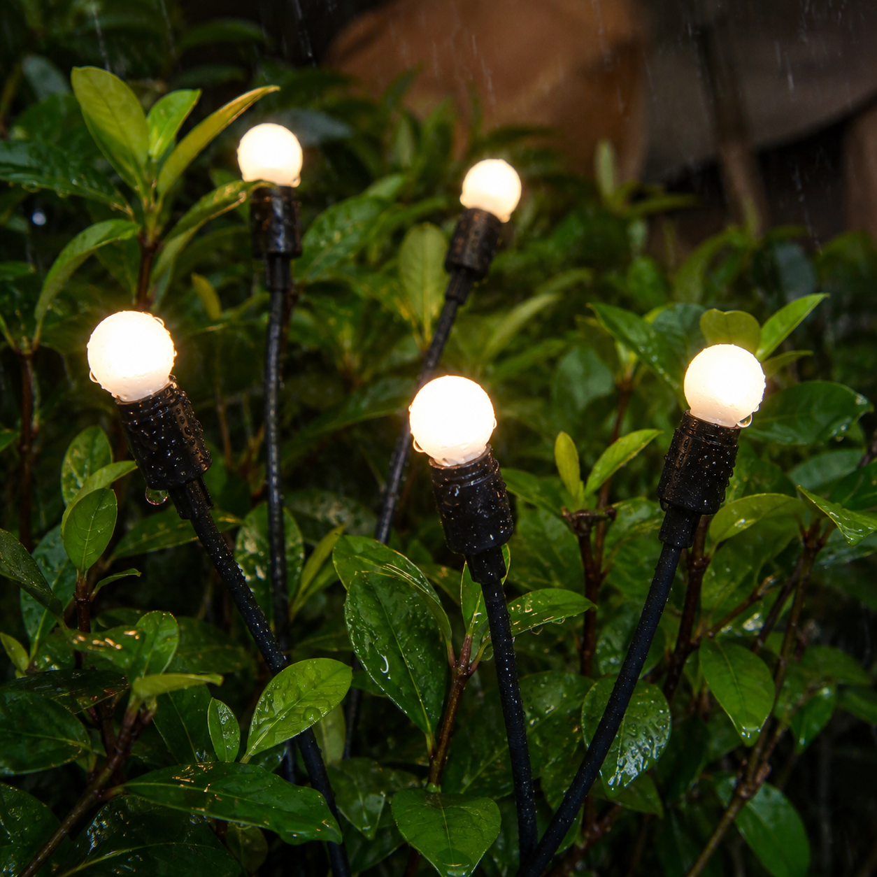 Pack Of 8 Solar Firefly Lawn Lights For Garden And Festival Decor