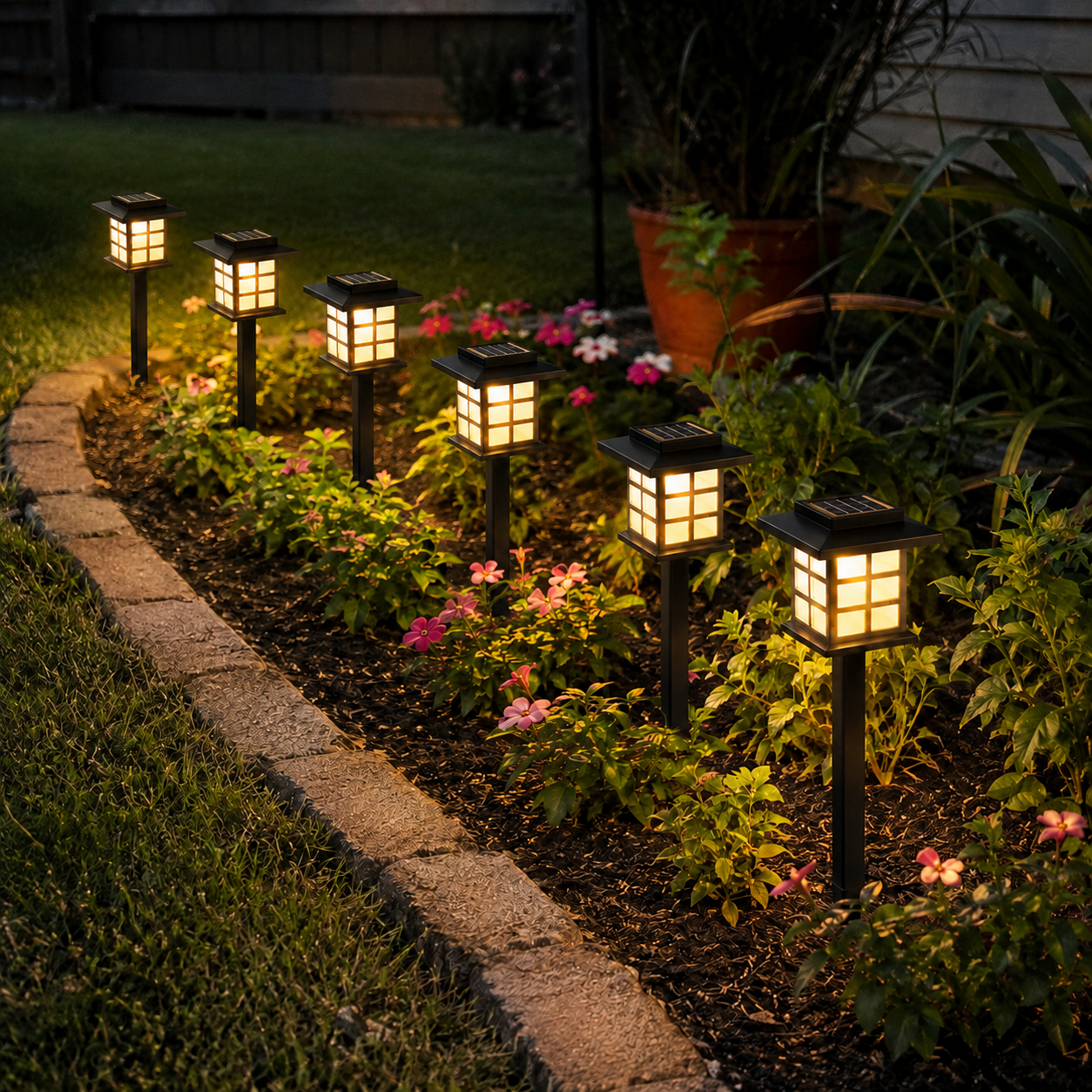 Solar LED Pathway Lights For Garden And Driveway Decor