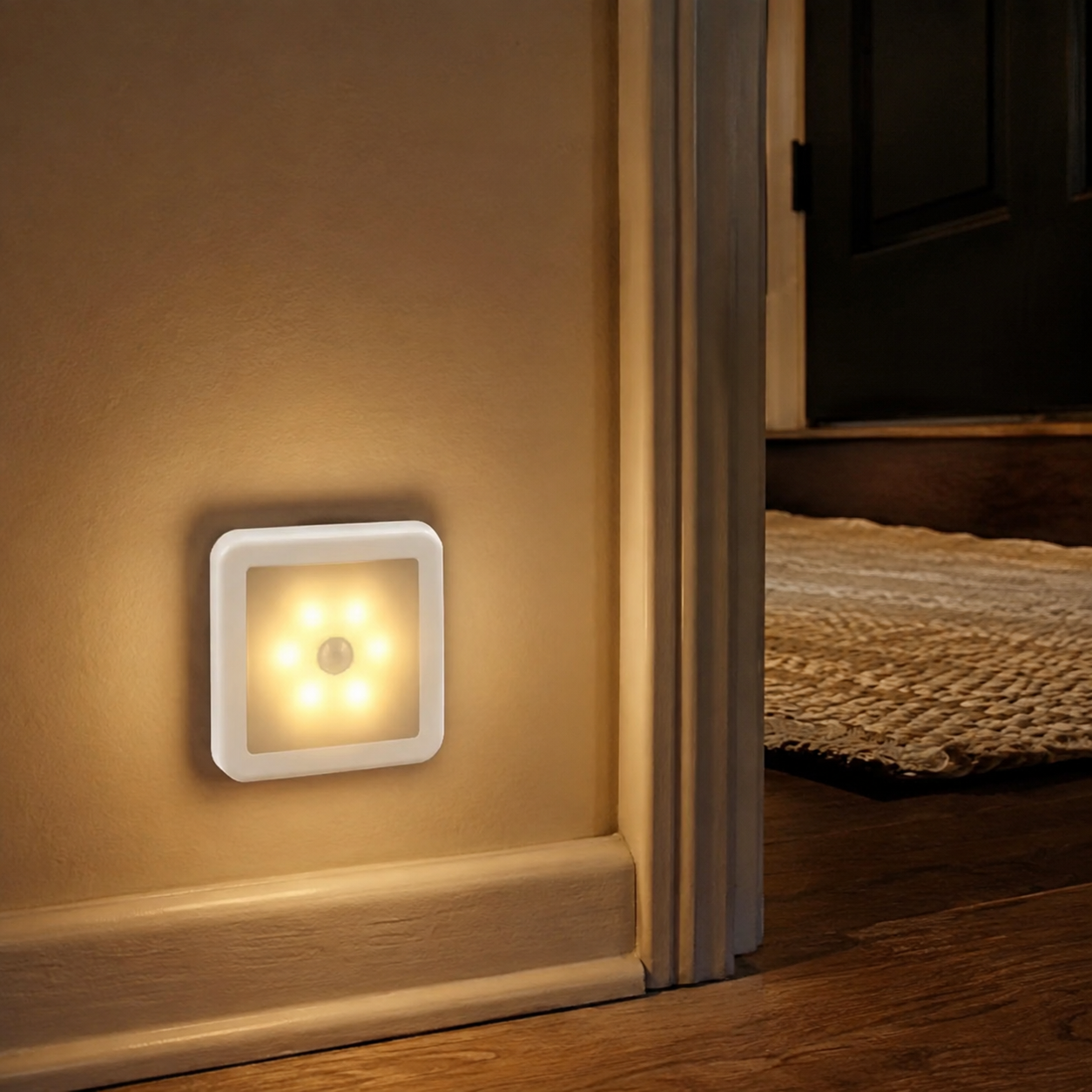 Smart Motion Sensor 6 LED Wireless Wall Light With Auto On Off