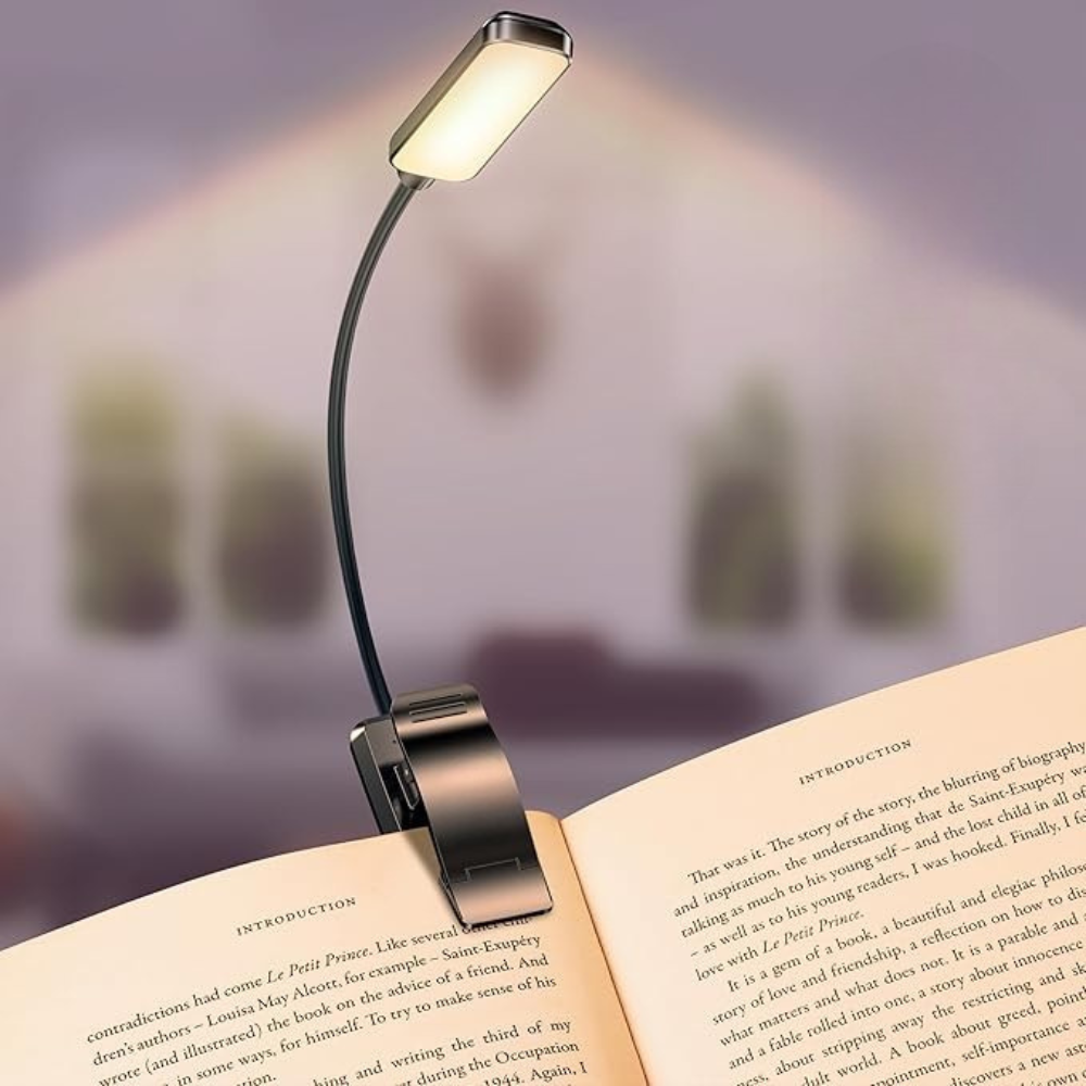 Rechargeable Clip On LED Reading Light-Solar Flame Torch