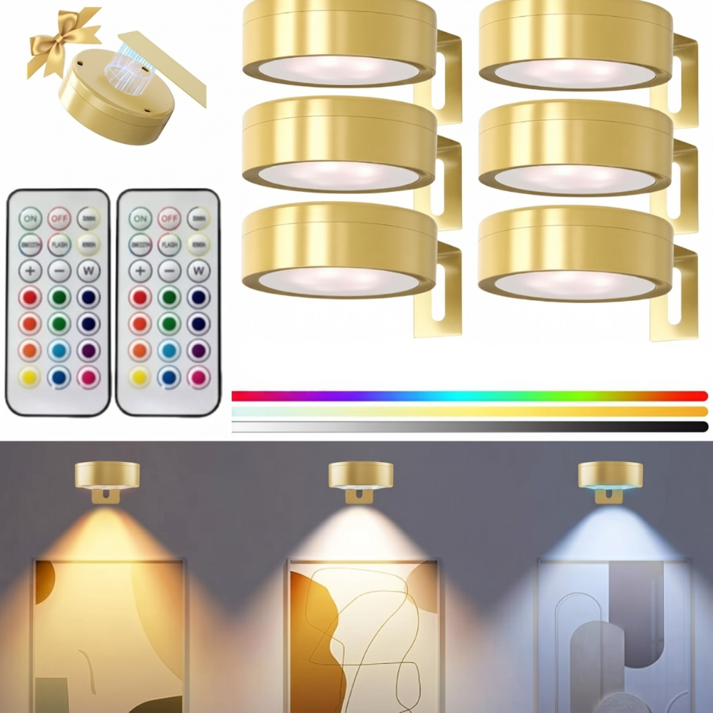 Rechargeable LED Magnetic Wall Lamp for Art Display