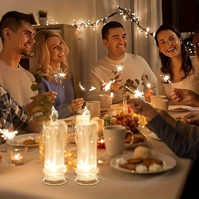 LED Flameless Pillar Candle With Battery For Home Decor And Parties