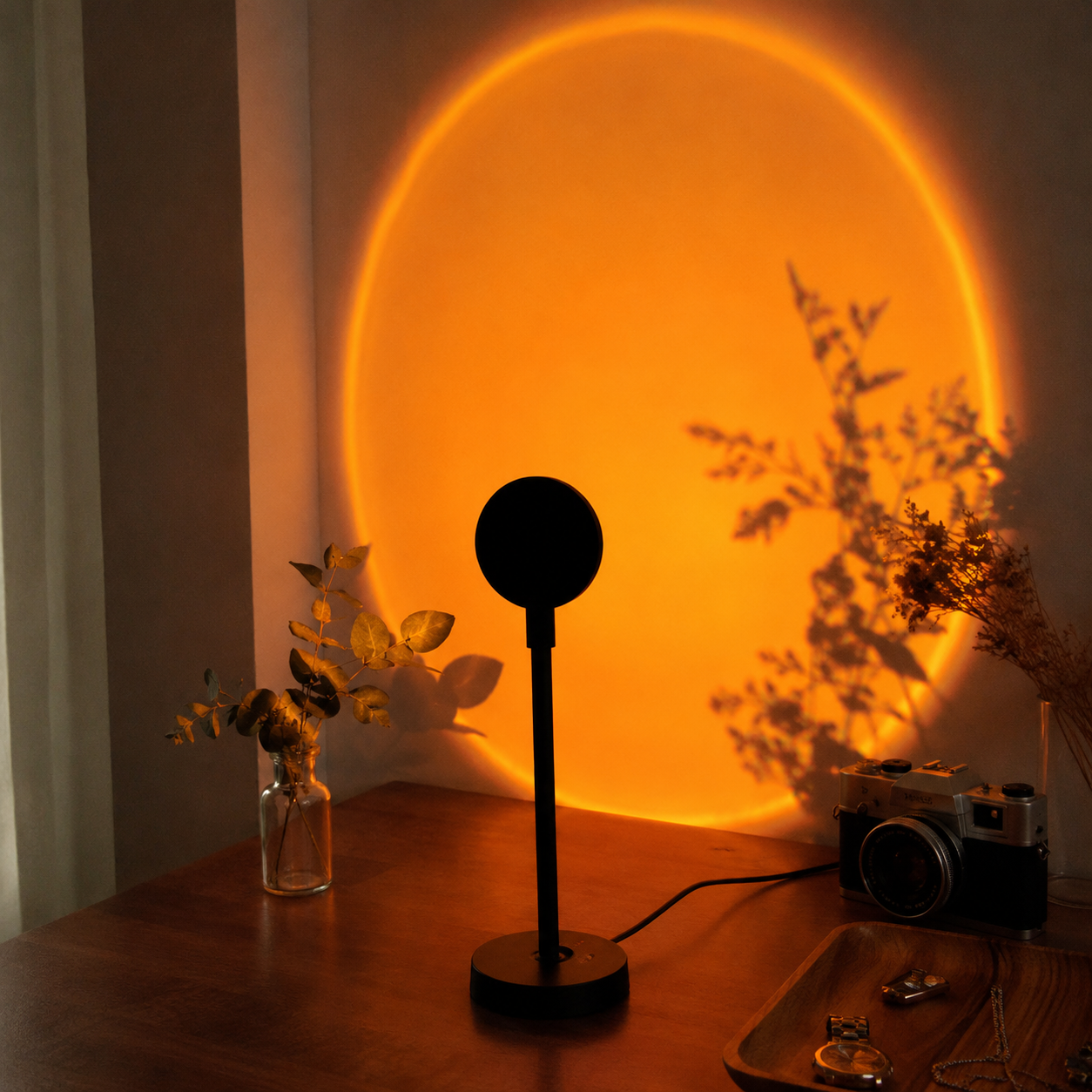 Seven Color LED Sunset Lamp With USB Power And 360 Degree Rotation