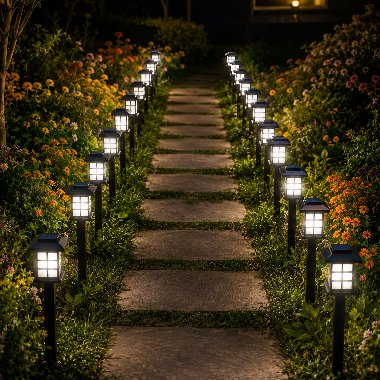 Solar LED Pathway Lights For Garden And Driveway Decor