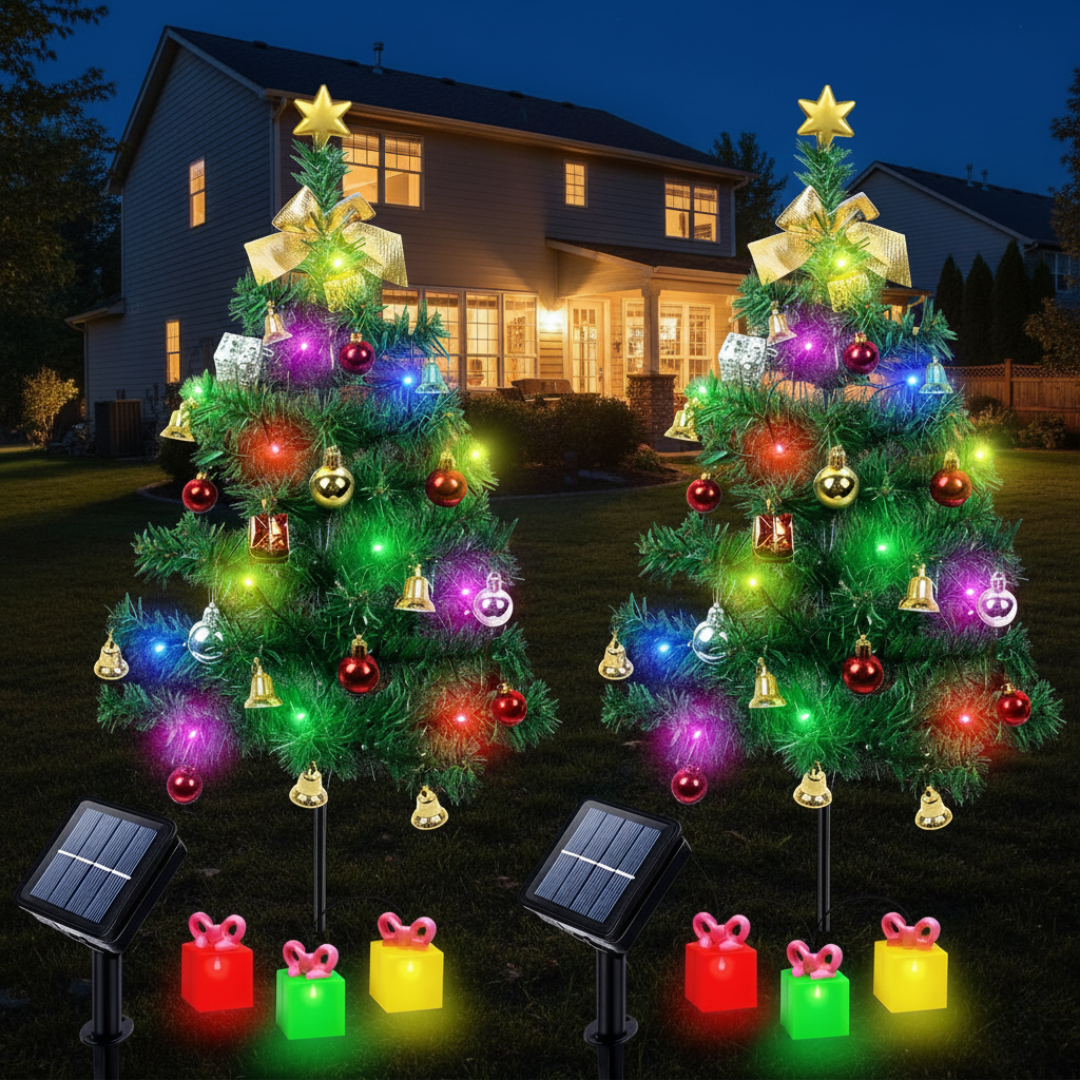 2 Pack Waterproof Solar Lights for Garden