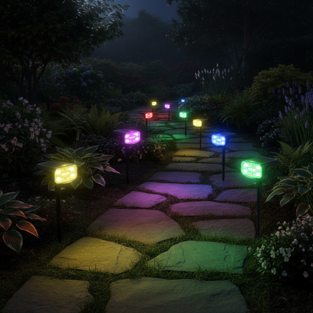 Solar Outdoor Motion Sensor RGB Lights