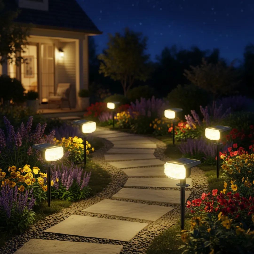 Pack Of 4 Solar Landscape Spot Lights