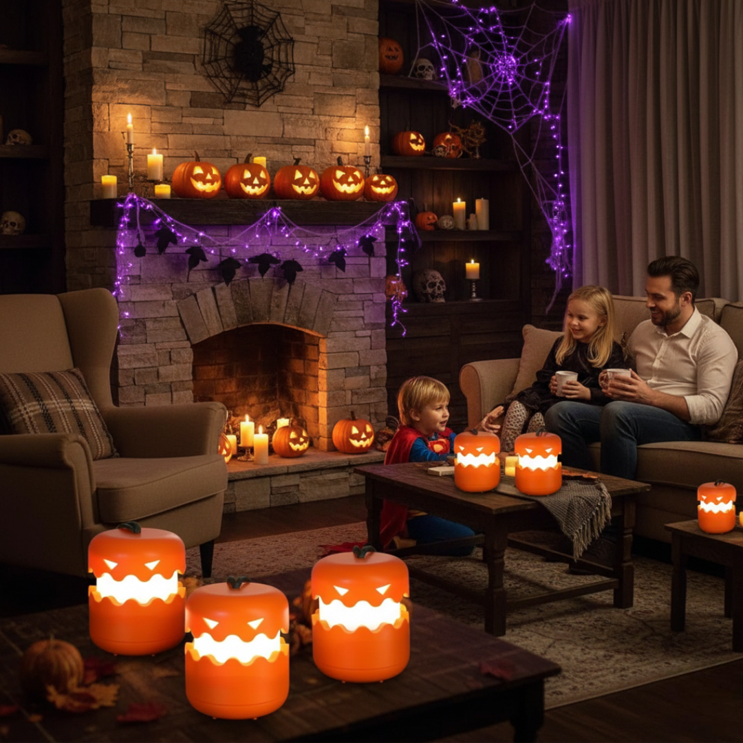 Halloween Pumpkin Lanterns 6 Pack Jack O Lantern Party Lights